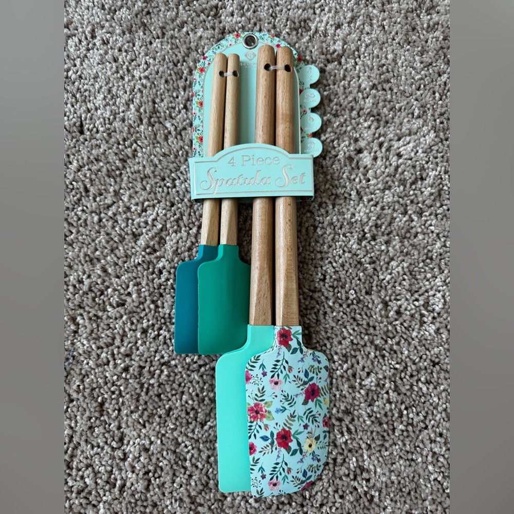 Floral Spatula Set - 4 Piece